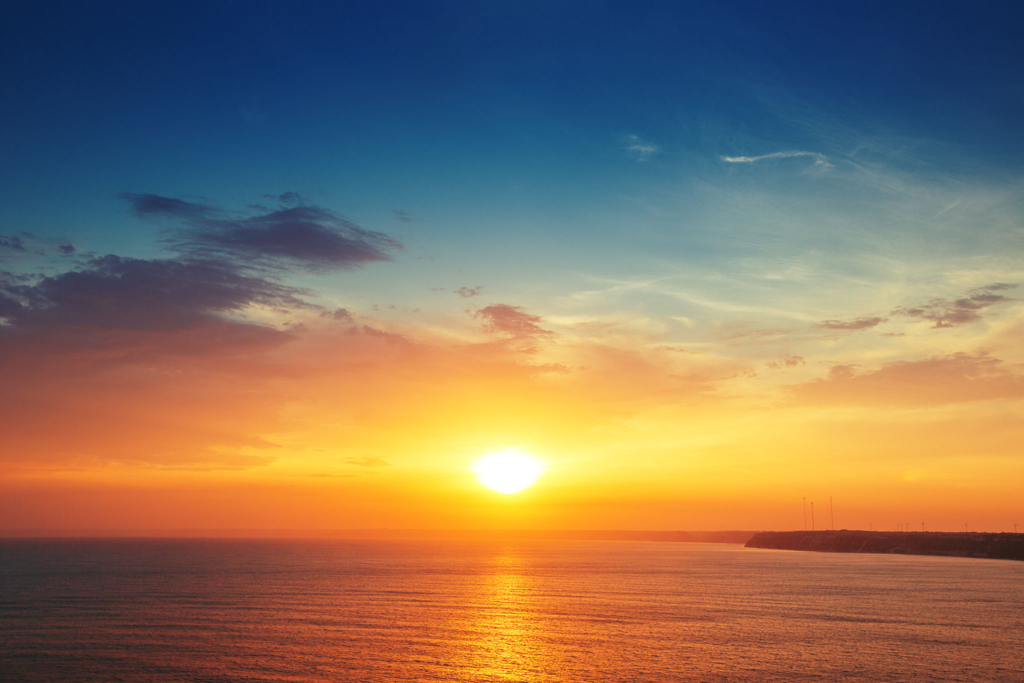 sunset ocean
