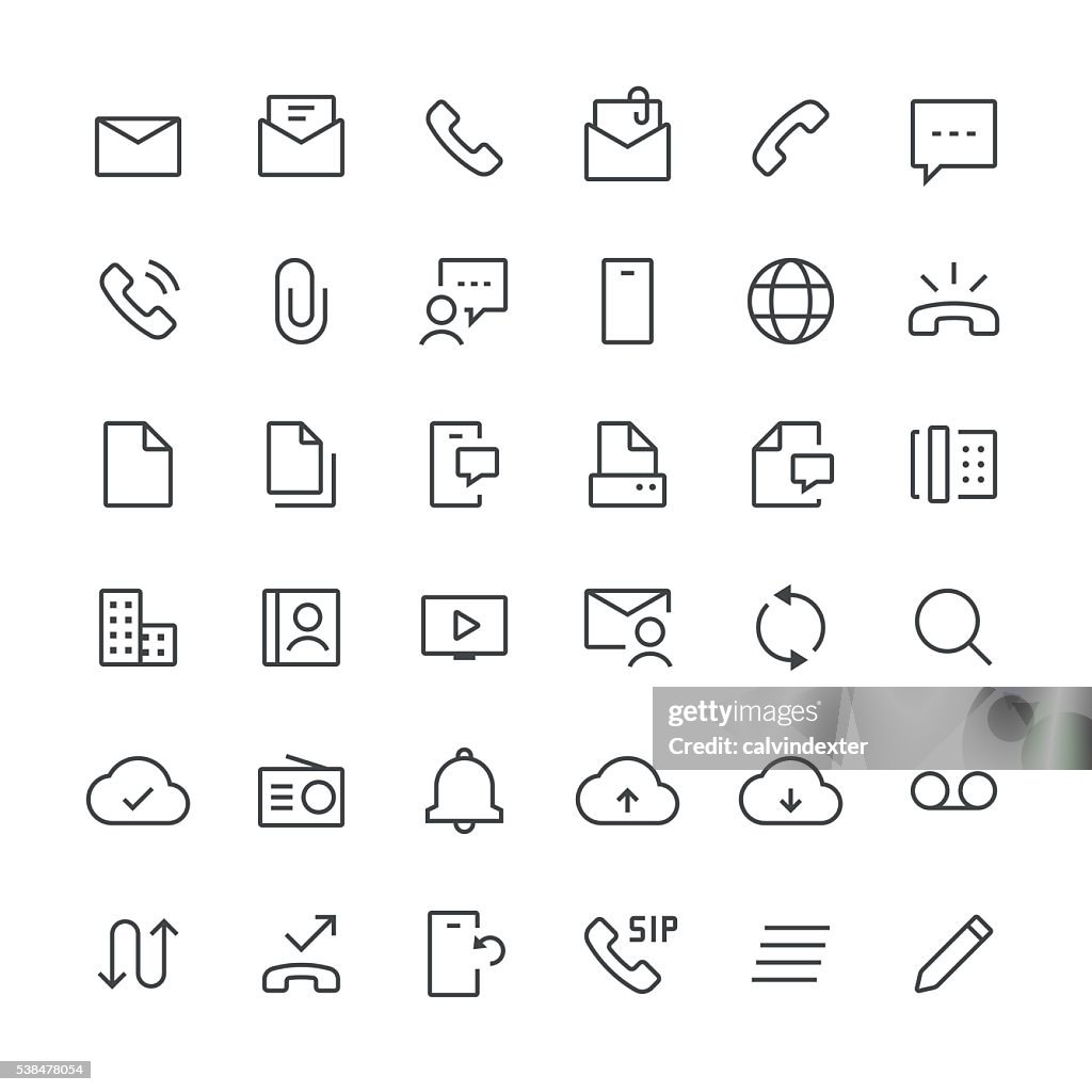Communication icons set 1 | Thin Line series