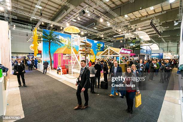 itb berlin 2016 - tentoonstelling stockfoto's en -beelden