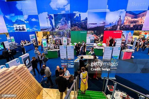 itb berlin 2016 - stand exposition stock-fotos und bilder