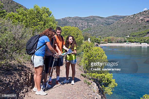 looking for directions - catalonia map stock pictures, royalty-free photos & images
