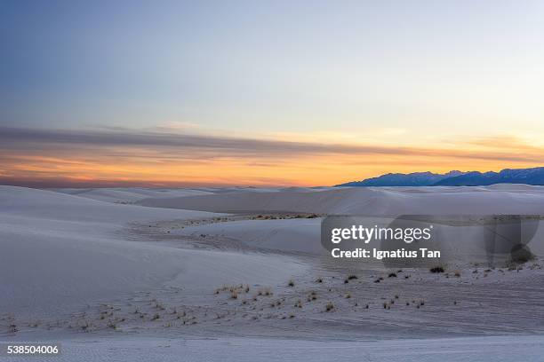 sunset over white sands national monument, nm, usa - ignatius tan stock pictures, royalty-free photos & images