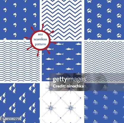 Sea seamless patterns Sea seamless patterns
