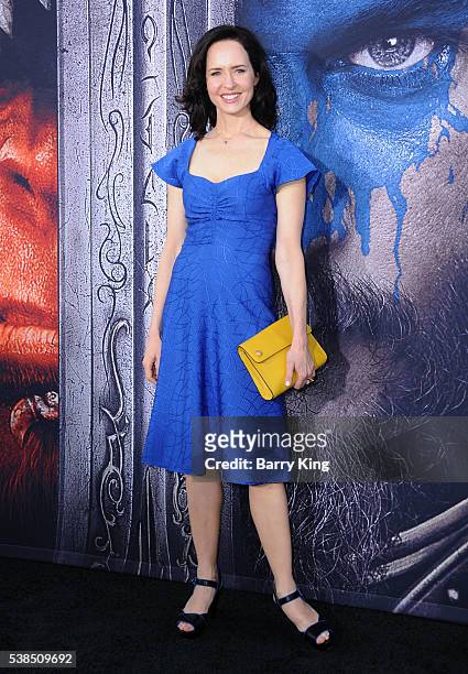 Actress Anna Galvin attends the premiere of Universal Pictures' 'Warcraft' at TCL Chinese Theatre IMAX on June 6, 2016 in Hollywood, California.