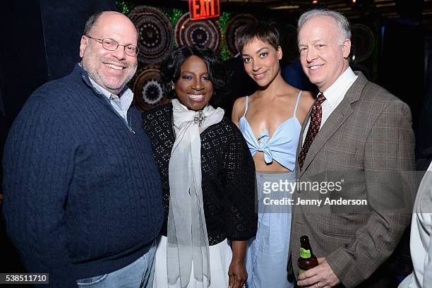 Scott Rudin, LaTanya Richardson, Cush Jumbo and Reed Birney attend the Tony Honors Cocktail Party presenting the 2016 Tony Honors For Excellence In...
