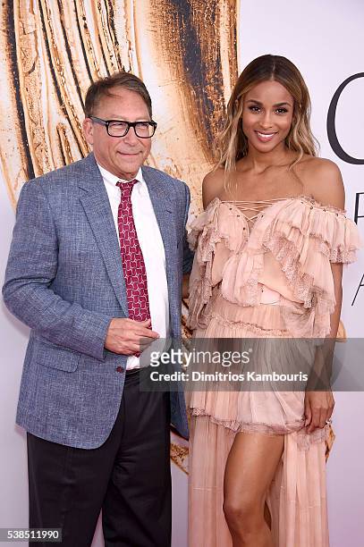 Designer Stuart Weitzman and Ciara attends the 2016 CFDA Fashion Awards at the Hammerstein Ballroom on June 6, 2016 in New York City.