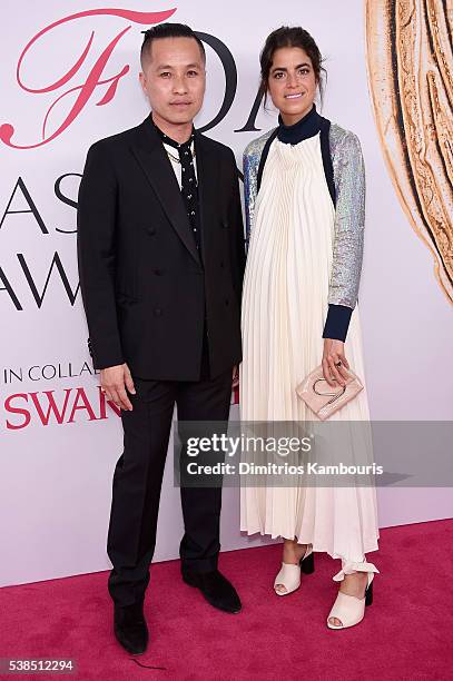 Phillip Lim and Leandra Mendine attend the 2016 CFDA Fashion Awards at the Hammerstein Ballroom on June 6, 2016 in New York City.