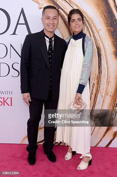 Phillip Lim and Leandra Mendine attend the 2016 CFDA Fashion Awards at the Hammerstein Ballroom on June 6, 2016 in New York City.