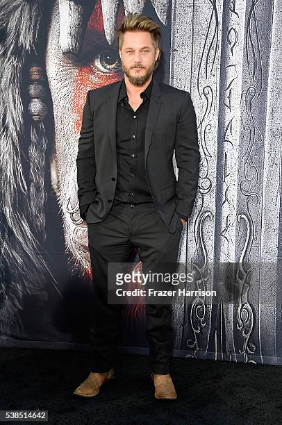 Actor Travis Fimmel attends the premiere of Universal Pictures' 'Warcraft at TCL Chinese Theatre IMAX on June 6, 2016 at TCL Chinese Theatre IMAX on...