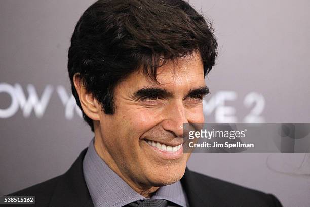 Illusionist David Copperfield attends the "Now You See Me 2" world premiere at AMC Loews Lincoln Square 13 theater on June 6, 2016 in New York City.