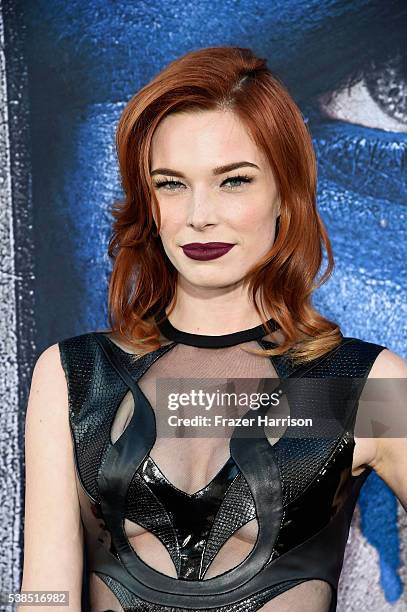 Actress Chloe Dykstra attends the premiere of Universal Pictures' 'Warcraft at TCL Chinese Theatre IMAX on June 6, 2016 at TCL Chinese Theatre IMAX...