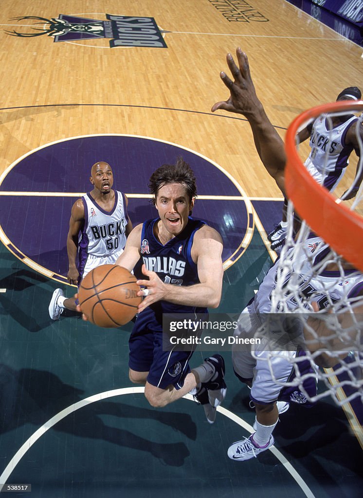 Point Guard Steve Nash leaps for the basket