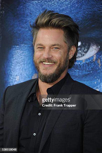 Actor Travis Fimmel attends the premiere Universal Pictures, 'Warcraft' at TCL ChineseTheater IMAX on June 6, 2016 in Hollywood, California.