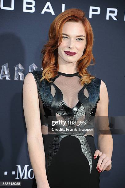 Actress Chloe Dykstra attends the premiere Universal Pictures' 'Warcraft' at TCL ChineseTheater IMAX on June 6, 2016 in Hollywood, California.