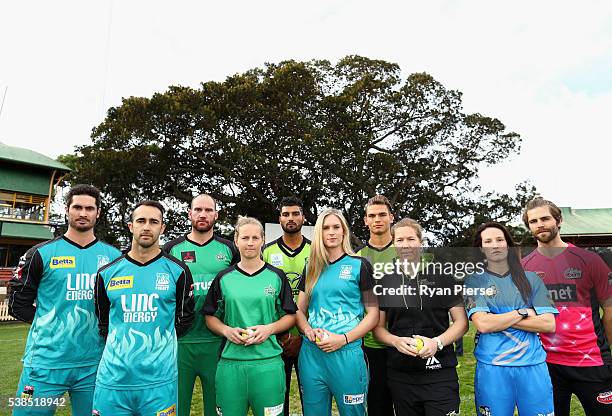 Ben Cutting, John Hastings, Gurinder Sandhu, Chris Green and Ryan Carters. Josh Lalor, Meg Lanning, Holly Ferling, Alex Blackwell and Megan Shutt...