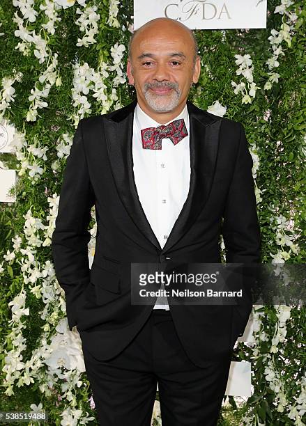 Fashion designer Christian Louboutin arrives at the official 2016 CFDA Fashion Awards after party hosted by Samsung 837 in NYC on June 6, 2016 in New...