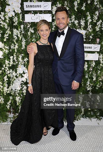 Sarah Williams and comedian Joel McHale arrive at the official 2016 CFDA Fashion Awards after party hosted by Samsung 837 in NYC on June 6, 2016 in...