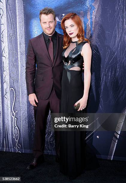 Actor Rob Kazinsky and actress Chloe Dykstra attend Universal Pictures' 'Warcraft' at TCL Chinese Theatre IMAX on June 6, 2016 in Hollywood,...