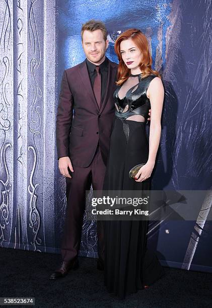Actor Rob Kazinsky and actress Chloe Dykstra attend Universal Pictures' 'Warcraft' at TCL Chinese Theatre IMAX on June 6, 2016 in Hollywood,...