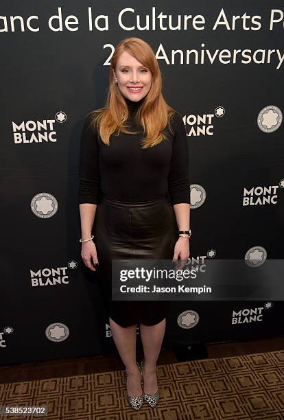 Actress Bryce Dallas Howard attends the 25th annual Montblanc de la Culture Arts Patronage Award at Chateau Marmont on June 6, 2016 in Los Angeles,...