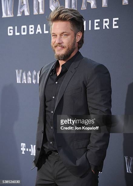 Actor Travis Fimmel arrives at the Los Angeles Premiere "Warcraft" at TCL Chinese Theatre IMAX on June 6, 2016 in Hollywood, California.