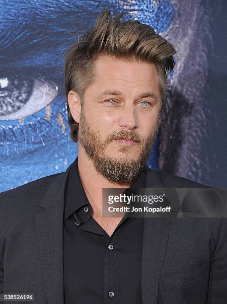 Actor Travis Fimmel arrives at the Los Angeles Premiere "Warcraft" at TCL Chinese Theatre IMAX on June 6, 2016 in Hollywood, California.