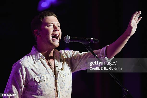 Scotty McCreery performs at Wildhorse Saloon on June 6, 2016 in Nashville, Tennessee.