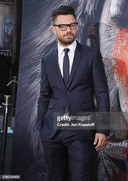 Actor Dominic Cooper arrives at the Los Angeles Premiere "Warcraft" at TCL Chinese Theatre IMAX on June 6, 2016 in Hollywood, California.