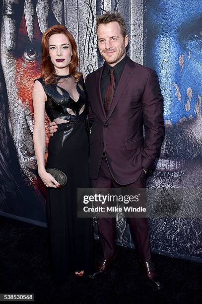 Actor Rob Kazinsky and actress Chloe Dykstra attends the premiere of Universal Pictures' "Warcraft" at TCL Chinese Theatre IMAX on June 6, 2016 in...