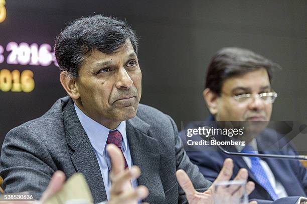 Raghuram Rajan, governor of the Reserve Bank of India , speaks during a news conference in Mumbai, India, on Tuesday, June 7, 2016. Rajan urged...