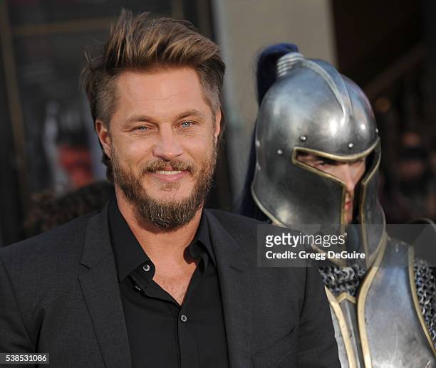 Actor Travis Fimmel arrives at the premiere of Universal Pictures' "Warcraft" at TCL Chinese Theatre IMAX on June 6, 2016 in Hollywood, California.