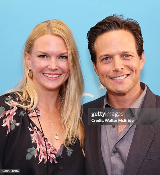 Kelley Limp and Scott Wolf attend the Broadway Opening Night performance of 'An Act Of God' at the Booth Theatre on June 6, 2016 in New York City.