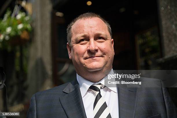 Mike Ashley, billionaire founder of Sports Direct International Plc, arrives to give evidence at a Business, Innovation and Skills parliamentary...