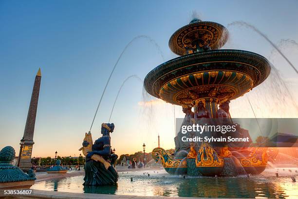 paris, place de la concorde - concorde stock pictures, royalty-free photos & images