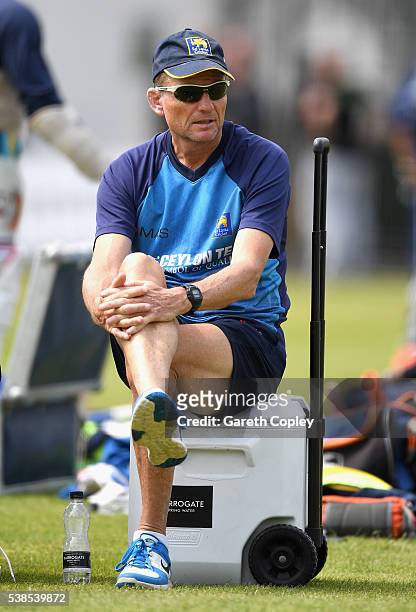 Sri Lanka coach Graham Ford during a nets session ahead of the 1st Investec Test match between England and Sri Lanka at Lord's Cricket Ground on June...