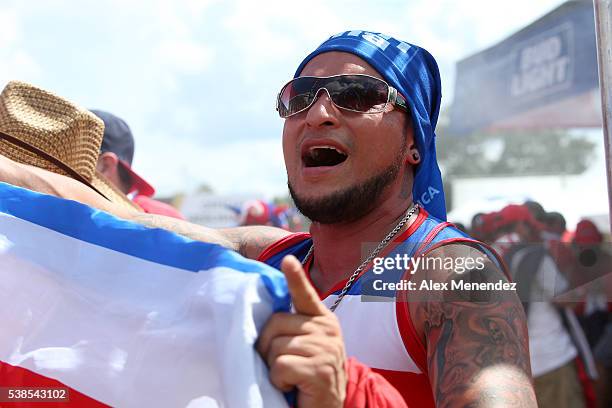 Fans is seen during the 2016 Copa America Centenario Group A match between Costa Rica and Paraguay at Camping World Stadium on June 4, 2016 in...