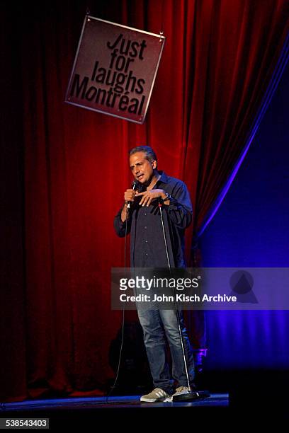 Portrait of American comedian Nick DiPaolo performing at the Just For Laughs Festival, Montreal, Canada, 2014.