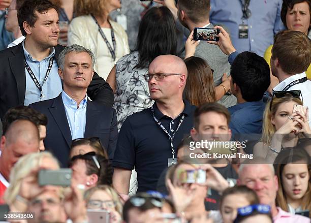Jose Mourinho attends Soccer Aid 2016 at Old Trafford on June 5, 2016 in Manchester, United Kingdom.