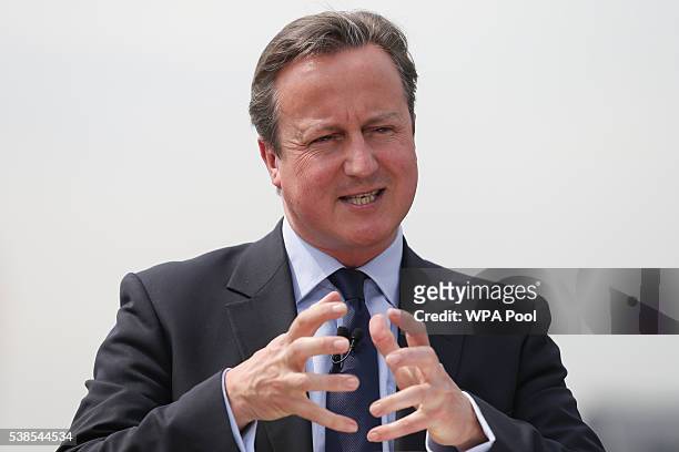 British Prime Minister David Cameron delivers a speech on the upcoming EU referendum at the Savoy Place on June 7, 2016 in London, United Kingdom....