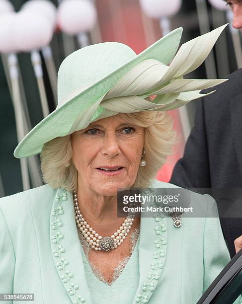 Camilla, Duchess of Cornwall attends the Opening of the Fifth Session of the National Assembly for Wales at The Senedd on June 7, 2016 in Cardiff,...