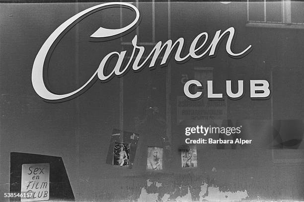 The Carmen Club, a sex shop and film club in Amsterdam, Netherlands, 27th March 1978.