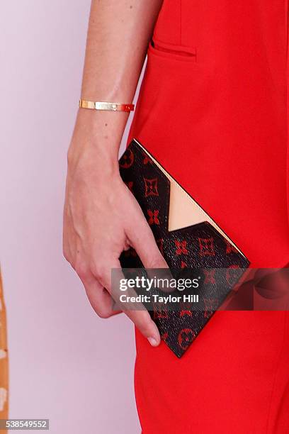 Emily Weiss, bracelet detail, clutch detail, attends the 2016 CFDA Fashion Awards at the Hammerstein Ballroom on June 6, 2016 in New York City.