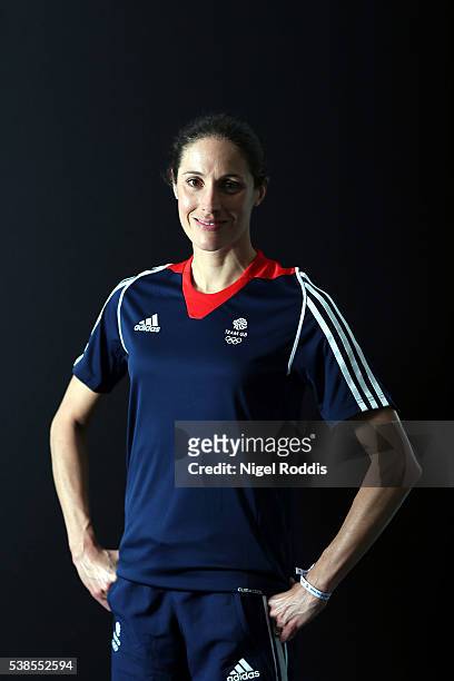 Helen Jenkins of Great Britain poses for a photo during the announcement of Triathlon Athletes Named in Team GB for the Rio 2016 Olympic Games on...