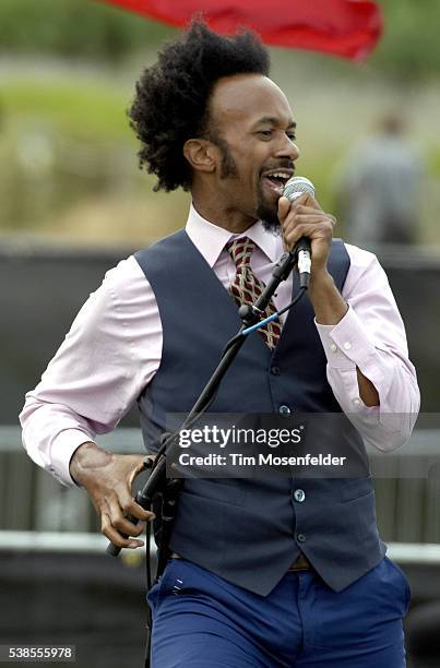 Fantastic Negrito performs during Bernie Sanders, "A future to believe in San Francisco GOTV Concert" at Crissy Field San Francisco on June 6, 2016...