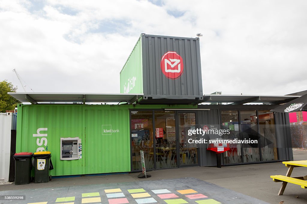 Christchurch: Post office in the new shipping container shopping area