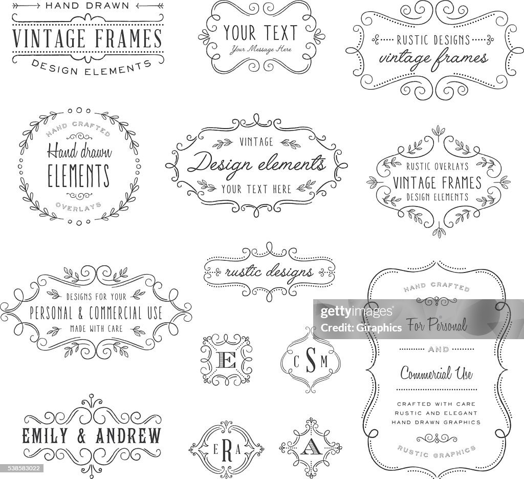 Rustic Title Frame Rustic Frames Set High-Res Vector Graphic - Getty Images