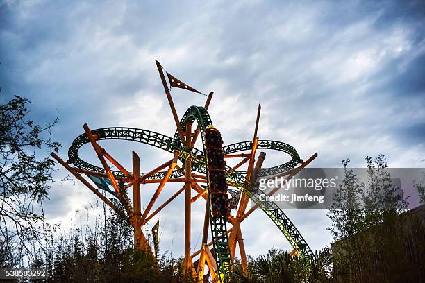 roller coaster - universal studios florida stock pictures, royalty-free photos & images