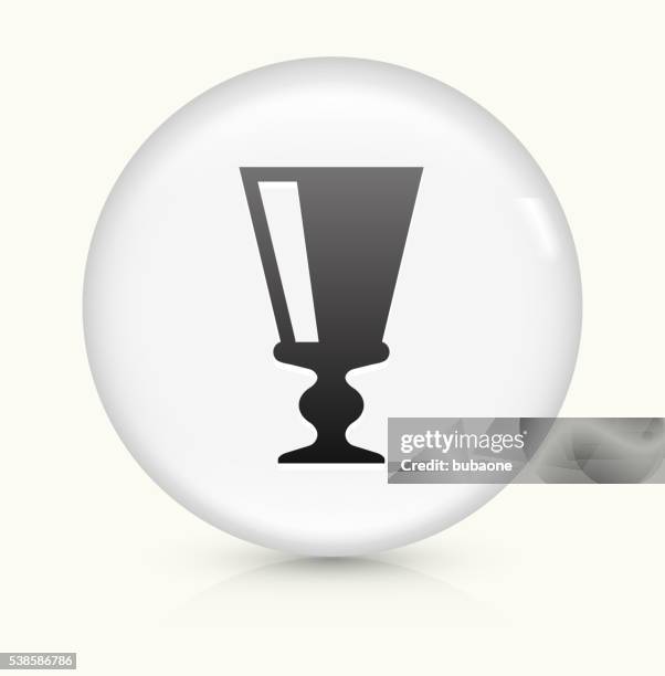goblet cup icon on white round vector button - portion cup stock illustrations
