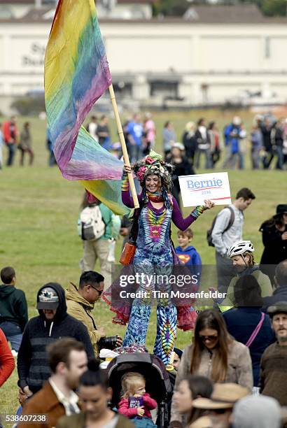 Atmosphere during Bernie Sanders, "A future to believe in San Francisco GOTV Concert" at Crissy Field San Francisco on June 6, 2016 in San Francisco,...