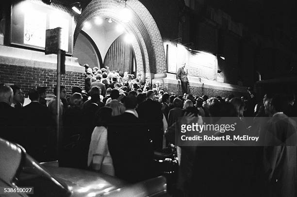 View of the crowd as they arrive at the 69th Regiment Amory for '9 Evenings: Theatre & Engineering,' New York, New York, between October 13 and 23,...
